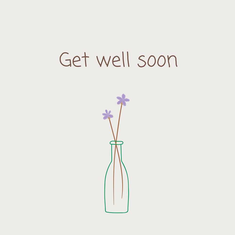 Get well soon  Instagram post template
