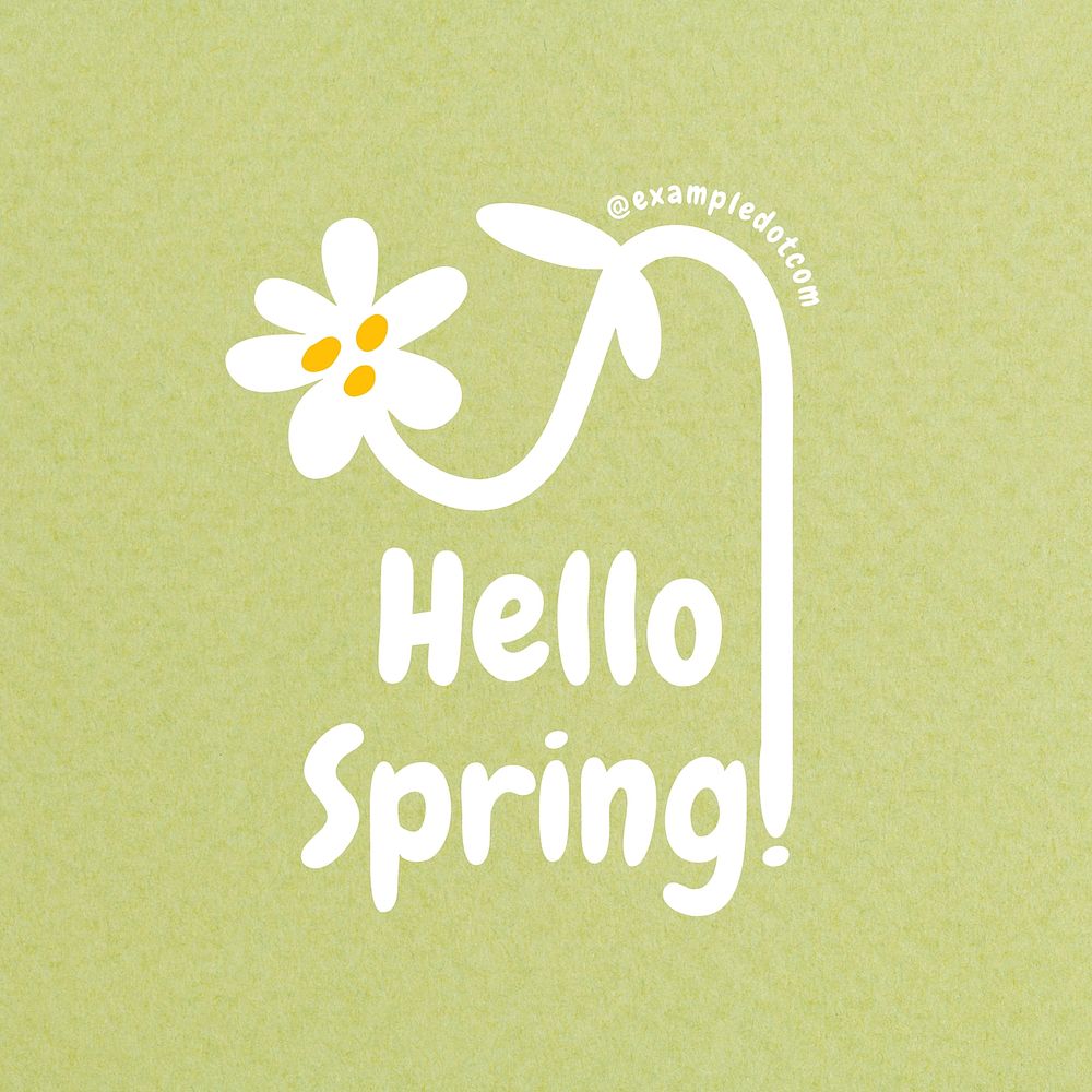 Hello Spring  Instagram post template