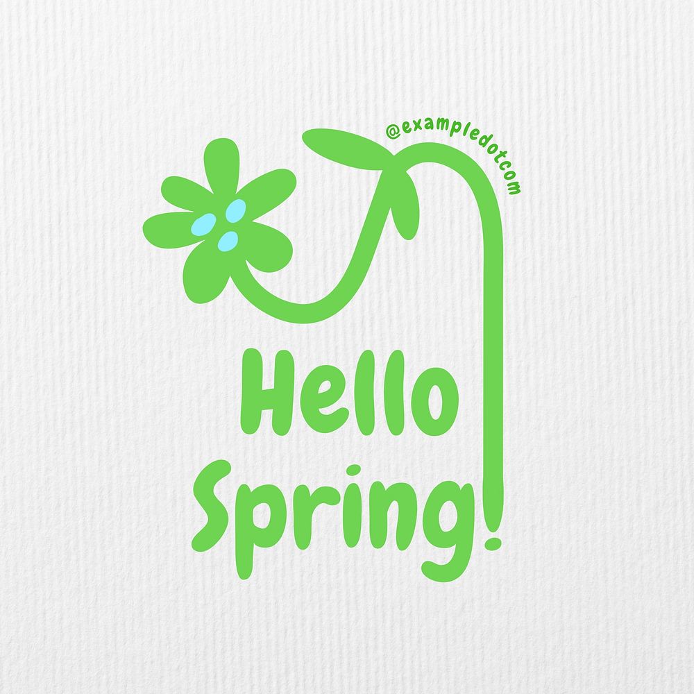 Hello Spring  Instagram post template