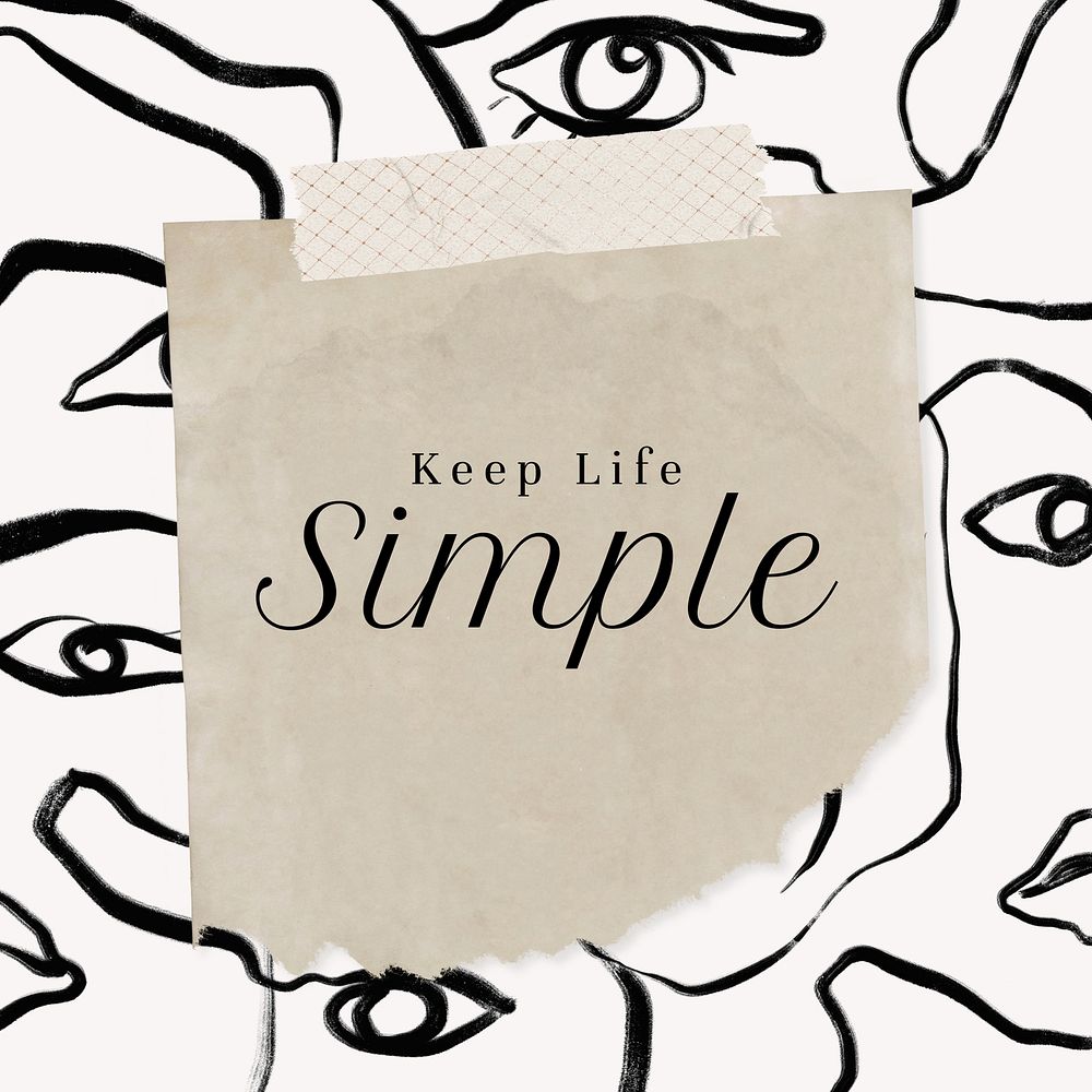 Simple life   Instagram post template