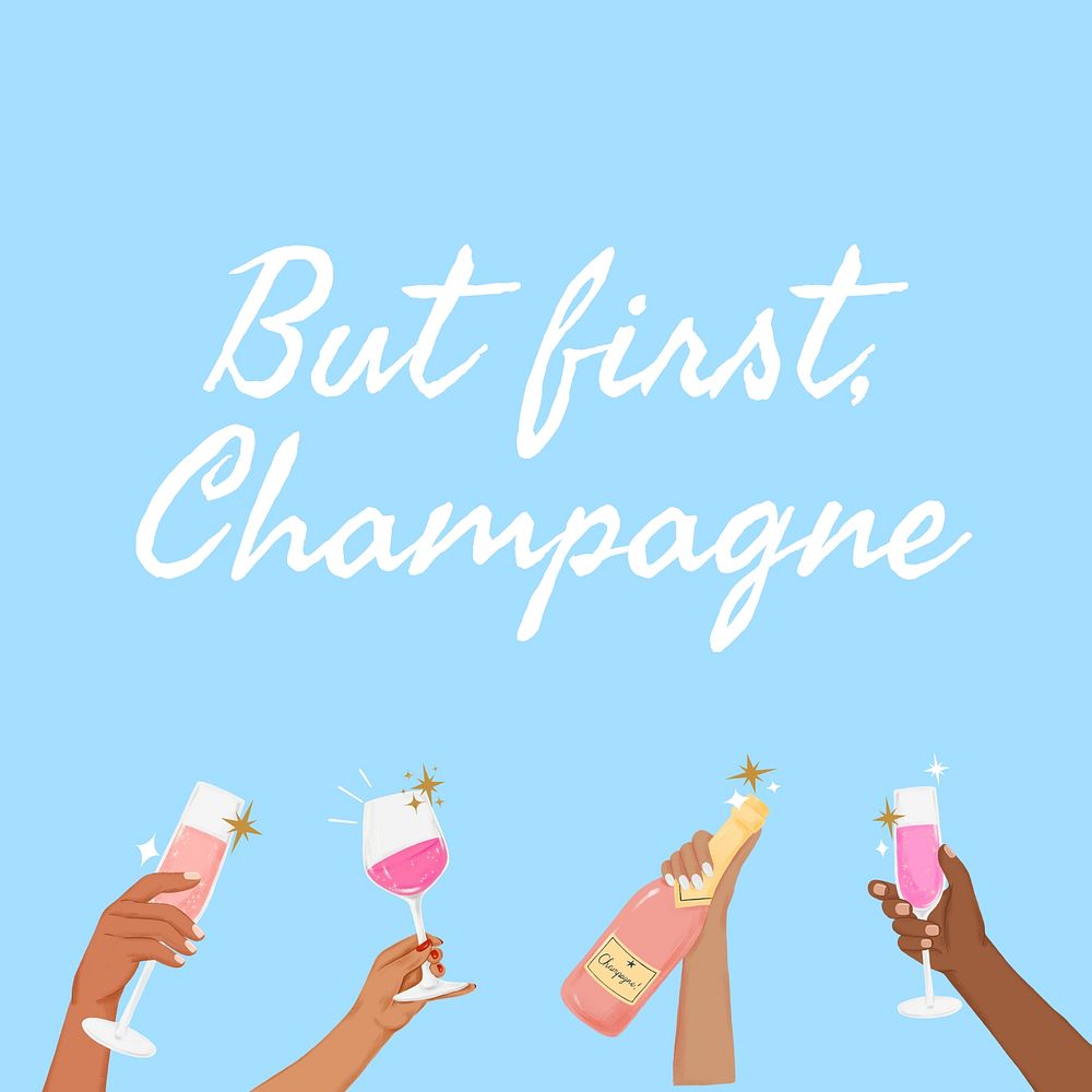 Champagne  Instagram post template