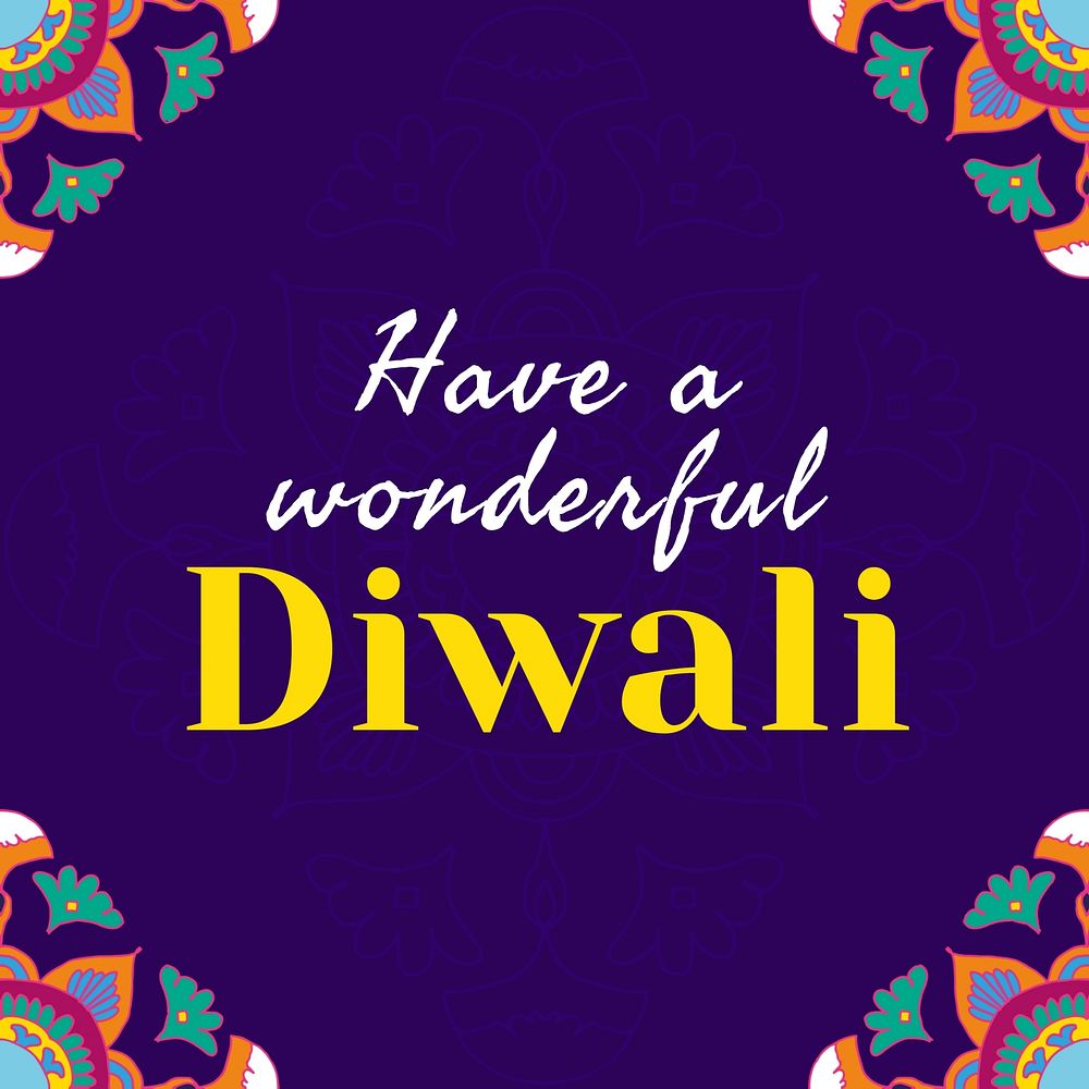 Happy Diwali  Instagram post template