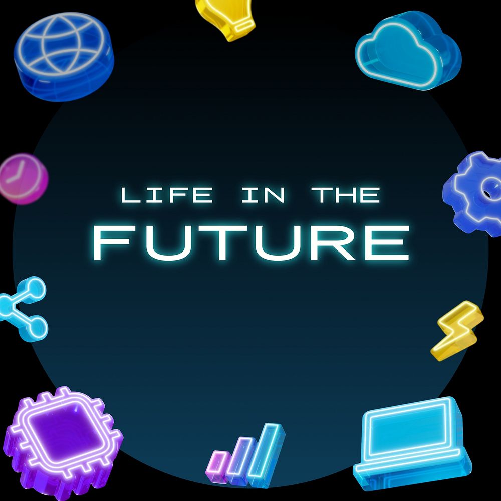 Future life  Instagram post template