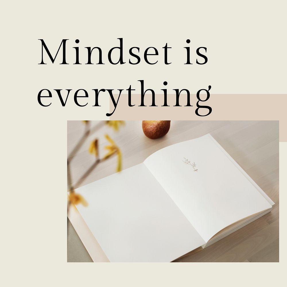 Mindset aesthetic quote Instagram post template
