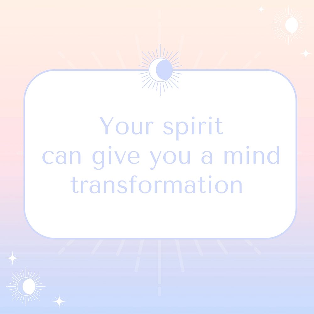 Spirituality change quote Instagram post template