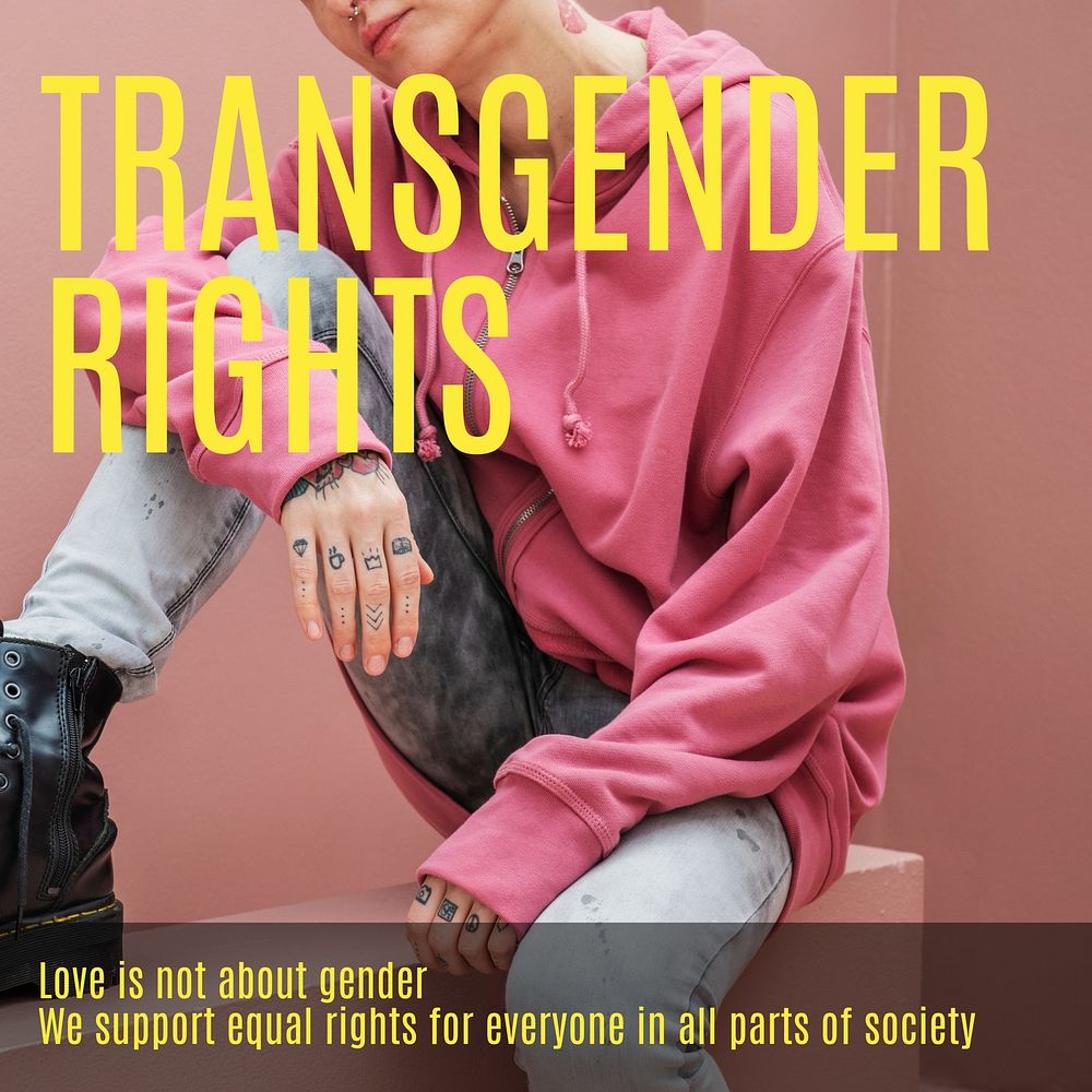 Transgender rights Instagram post template