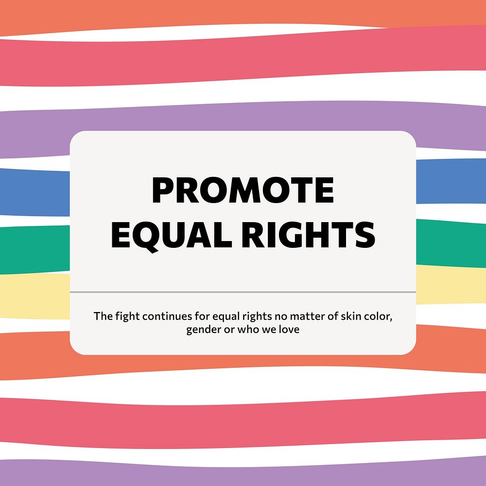 Equal rights, Pride Month celebration Instagram post template