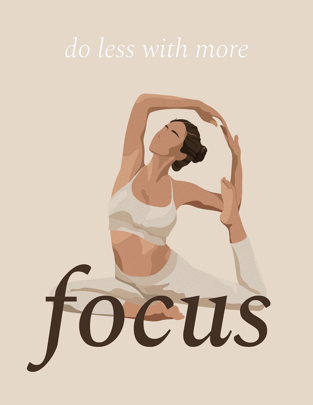 Yoga aesthetic poster template