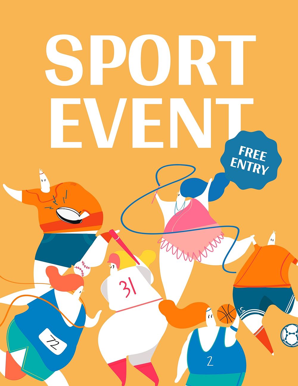 Sport event poster template