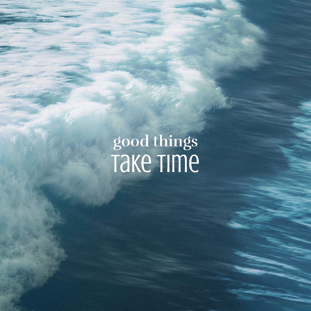 Time quote, aesthetic design Instagram post template