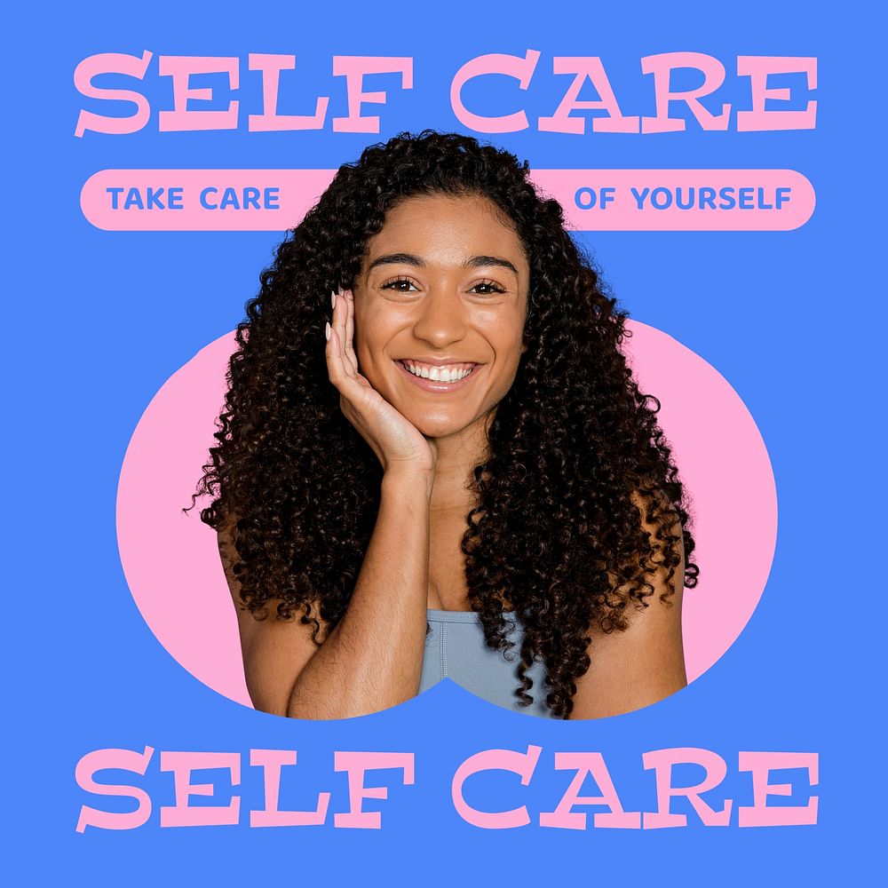 Self care quote Instagram post template