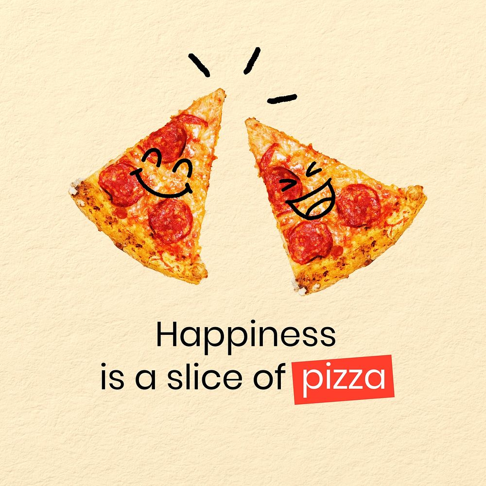 Cute pizza  Instagram post template