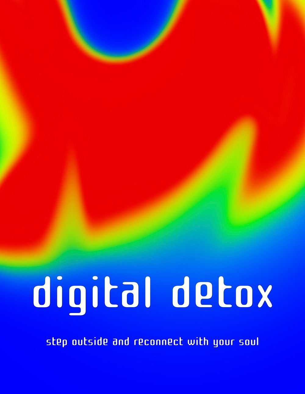 Digital detox poster template