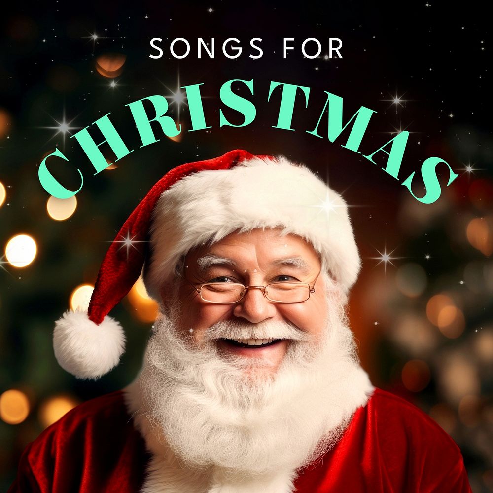 Christmas playlist cover Instagram post template