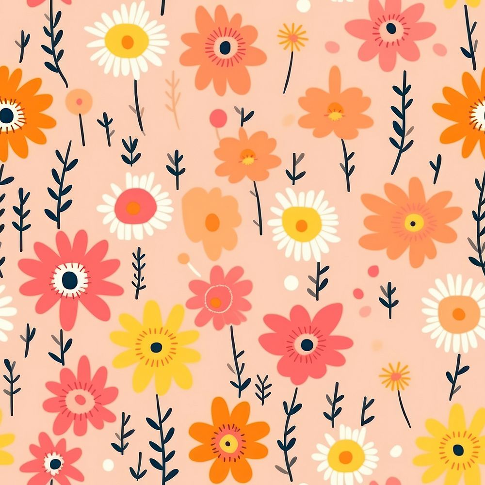 Flower pattern backgrounds plant. | Premium Photo Illustration - rawpixel