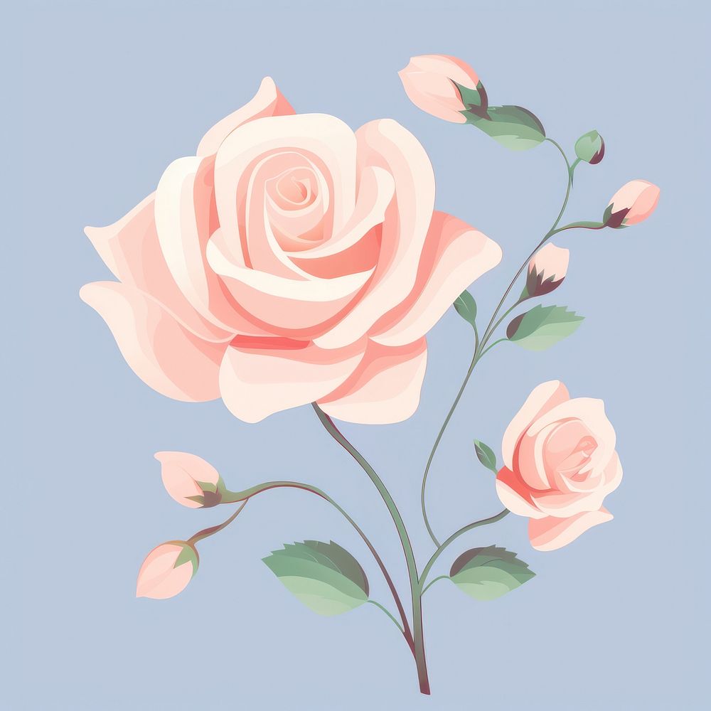 Rose flower pattern plant inflorescence. AI generated Image by rawpixel.