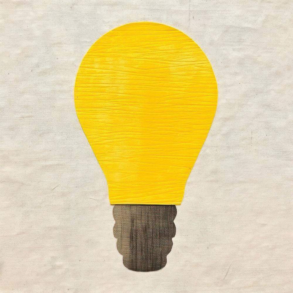 Yellow light bulb shape lightbulb art electricity. AI generated Image by rawpixel.