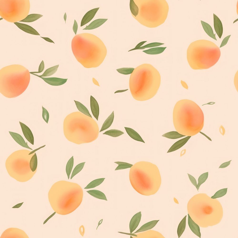 Peach  pattern fruit. AI generated Image by rawpixel.