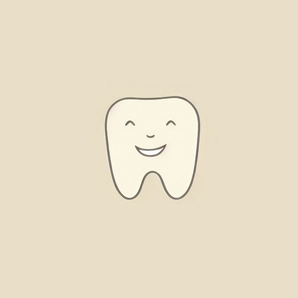 Tooth illustrated smiling cartoon. AI generated Image by rawpixel.