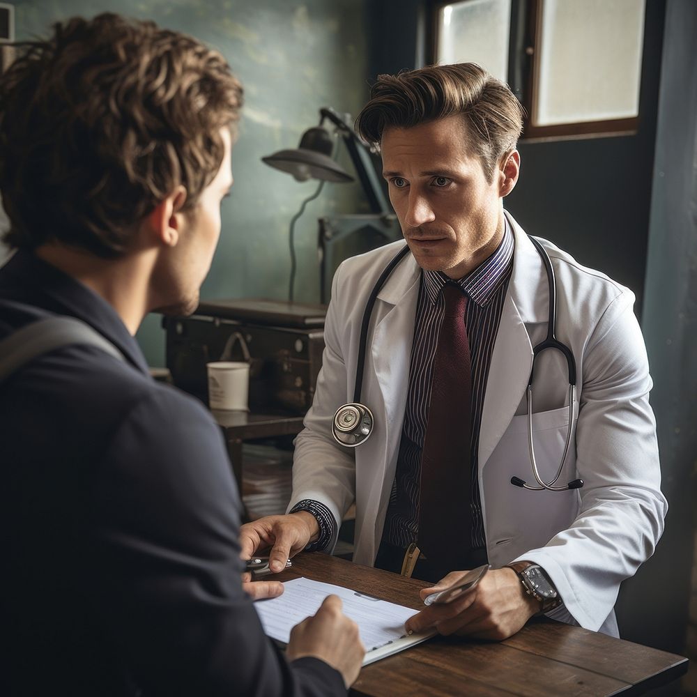 Doctor stethoscope adult tie. AI generated Image by rawpixel.