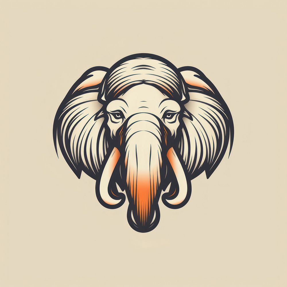 Mammoth logo wildlife animal. AI generated Image by rawpixel.