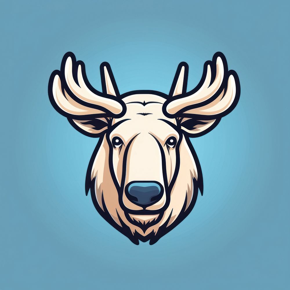 Moose animal mammal logo. AI generated Image by rawpixel.