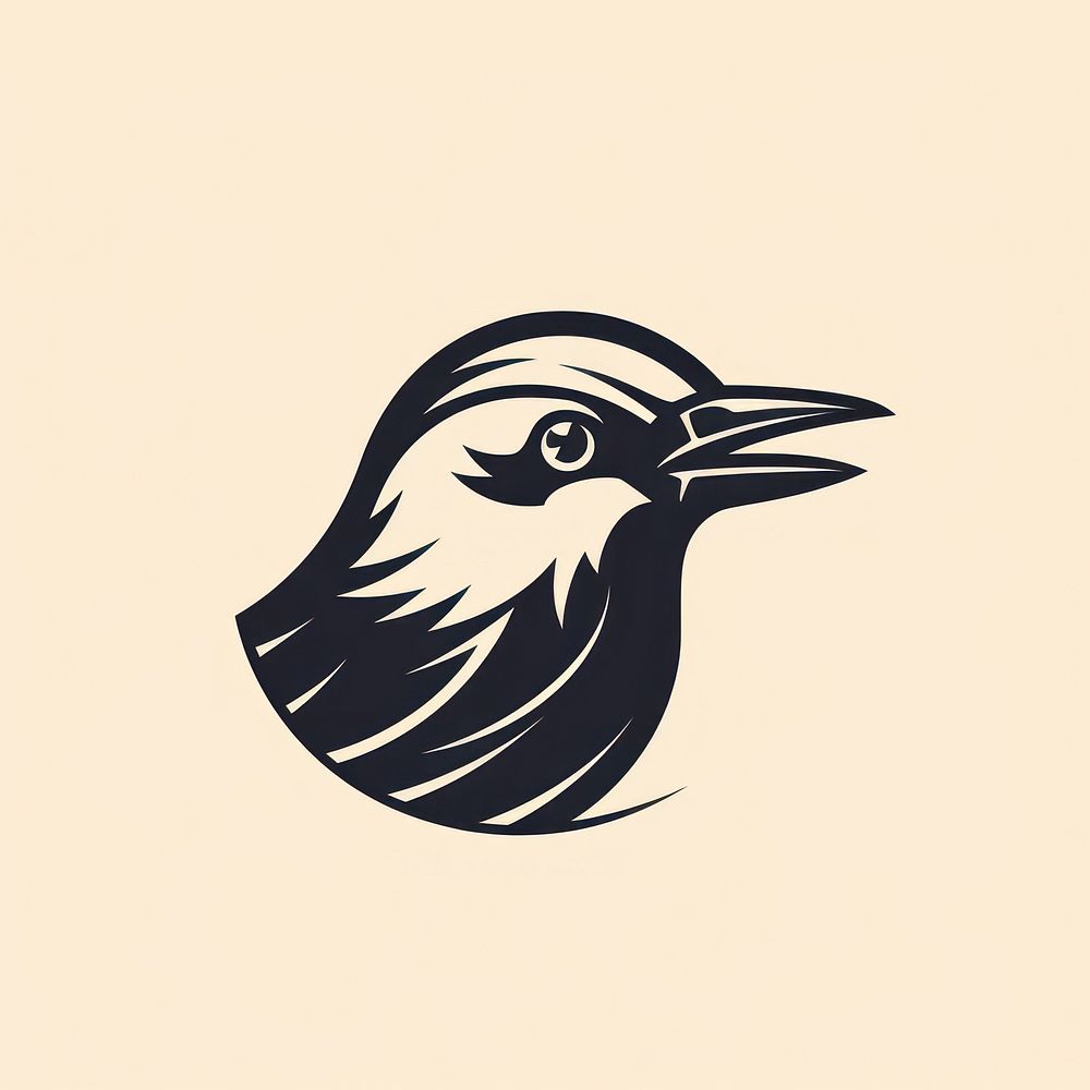 Blackbird logo animal beak. AI generated Image by rawpixel.