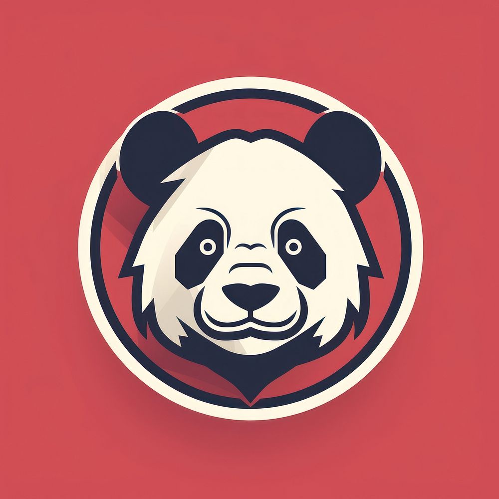Panda logo representation carnivora. AI generated Image by rawpixel.