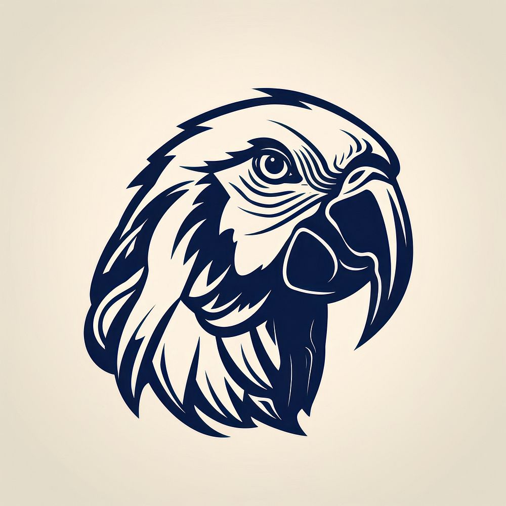 Parrot logo animal bird. AI generated Image by rawpixel.