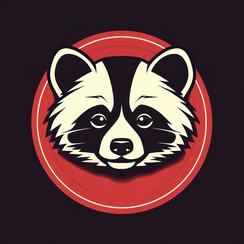 Racoon logo carnivora raccoon. AI generated Image by rawpixel.