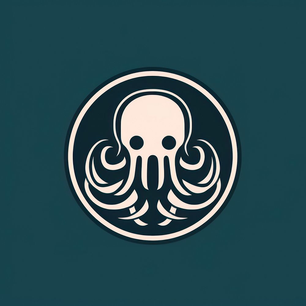 Squid logo underwater cephalopod. AI generated Image by rawpixel.