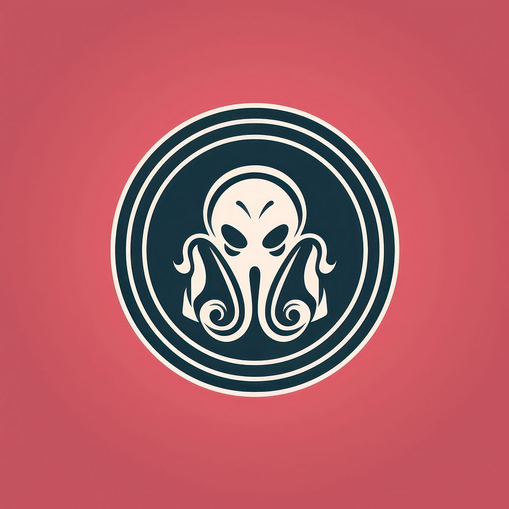 Squid logo cephalopod underwater. AI generated Image by rawpixel.