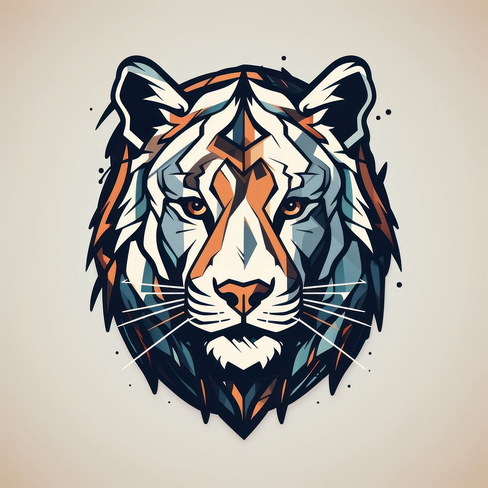 Tiger art animal mammal. AI generated Image by rawpixel.