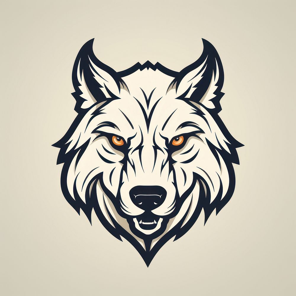 Wolf drawing animal mammal. AI generated Image by rawpixel.