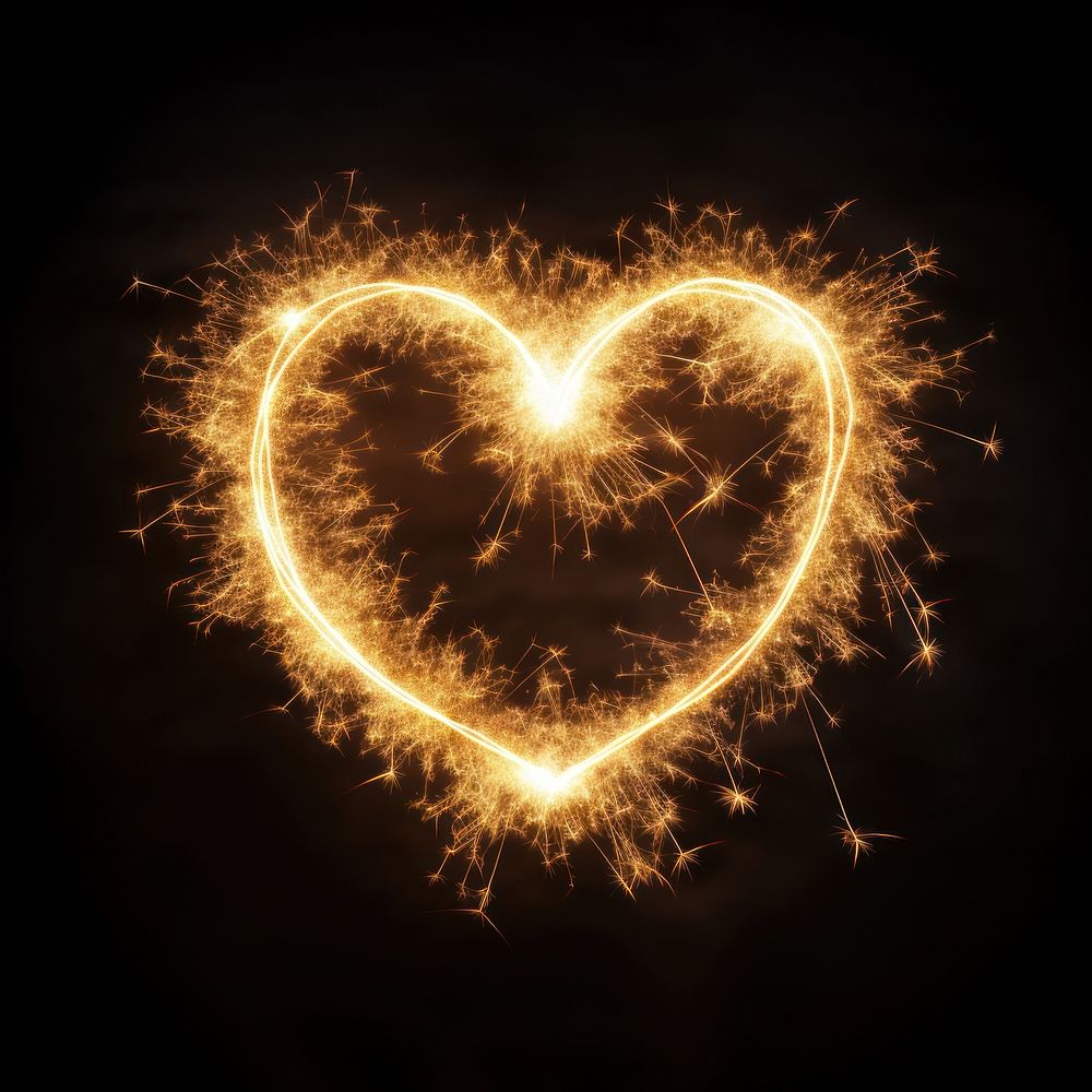 Heart sparkler backgrounds fireworks sparks. AI generated Image by rawpixel.