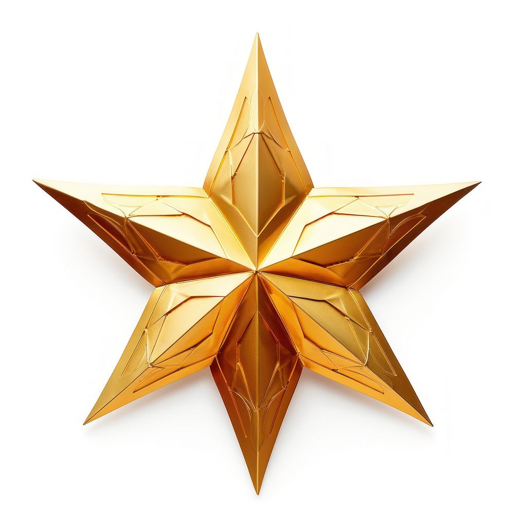 Star gold symbol white background. AI generated Image by rawpixel.