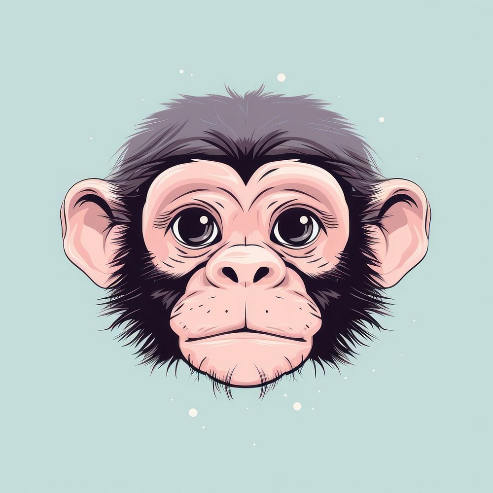 Chimpanzee animal mammal cute. AI generated Image by rawpixel.