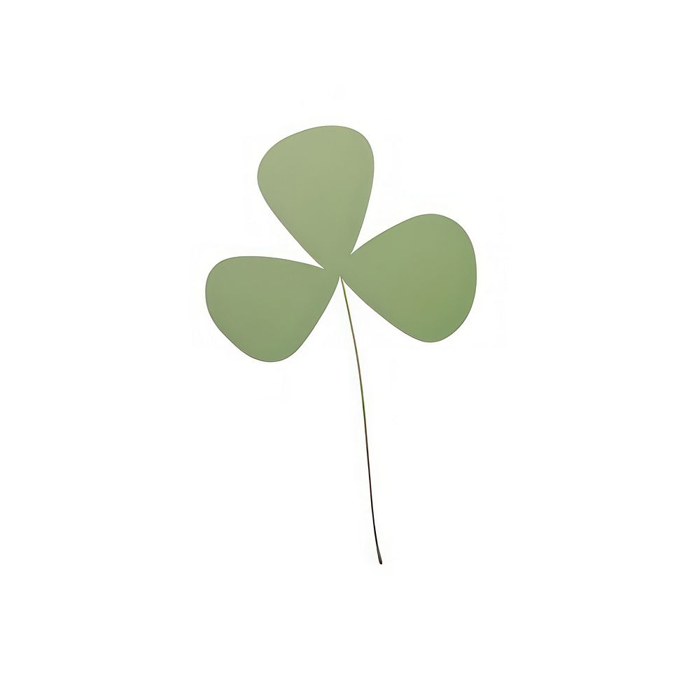 Clover cartoon leaf white background. AI generated Image by rawpixel.