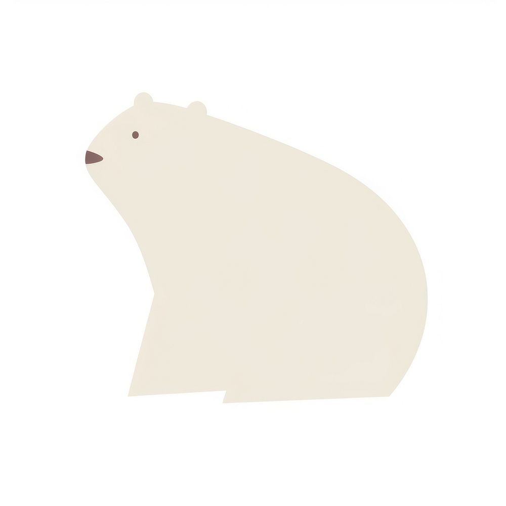 Polar bear cartoon animal mammal. AI generated Image by rawpixel.