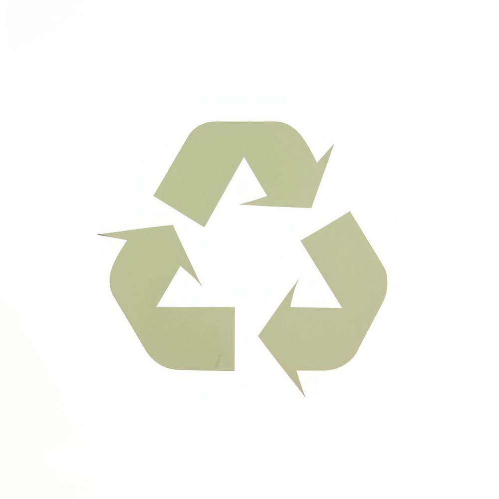 Recycle symbol shape white background. AI generated Image by rawpixel.