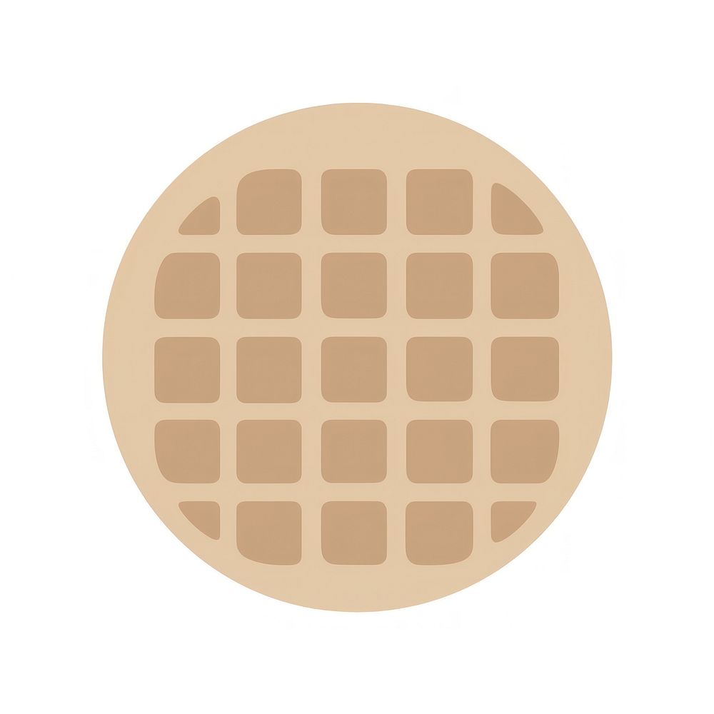Waffle shape white background cosmetics. AI generated Image by rawpixel.