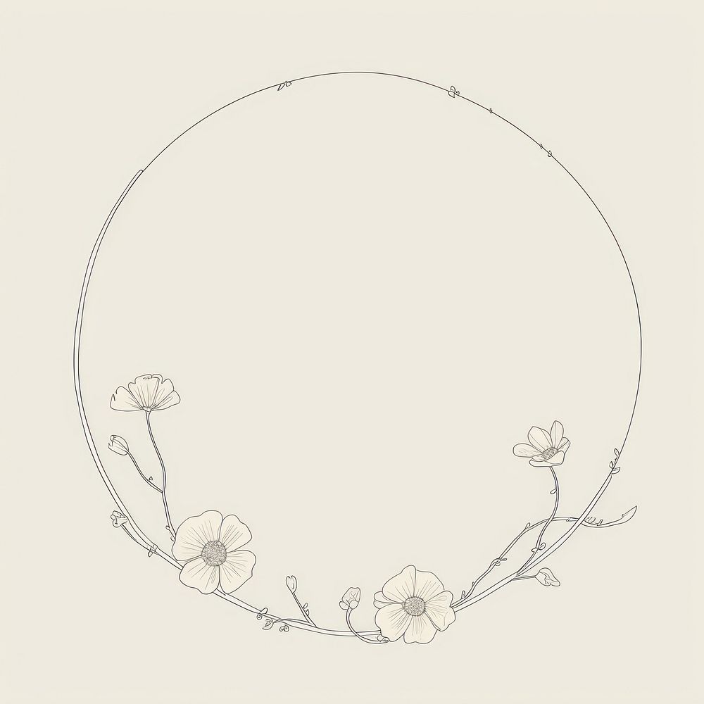 Flower necklace circle plant. AI generated Image by rawpixel.