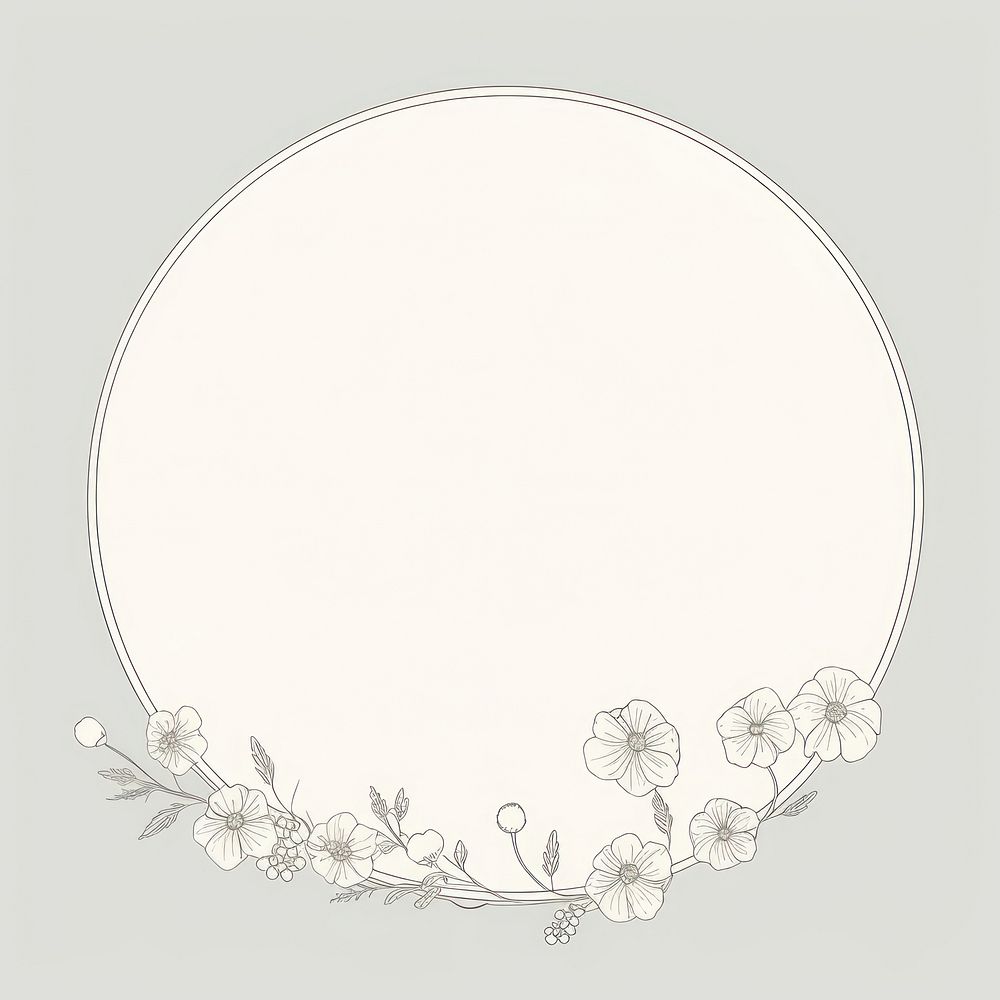 Flower circle dishware clothing. AI generated Image by rawpixel.
