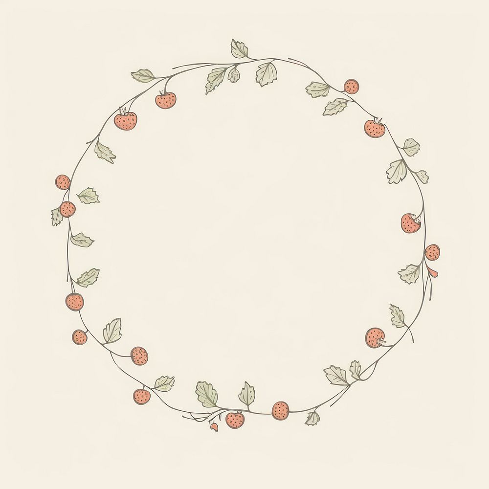 Berry pattern circle plant. AI generated Image by rawpixel.