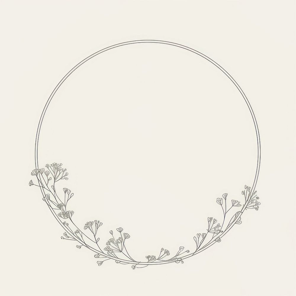 Botanical pattern circle chandelier. AI generated Image by rawpixel.