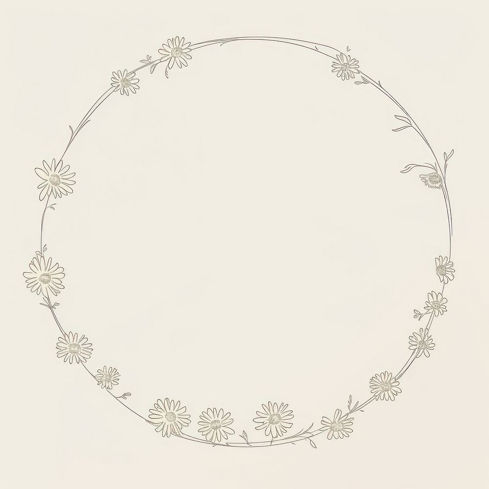 Daisy necklace jewelry circle. AI generated Image by rawpixel.