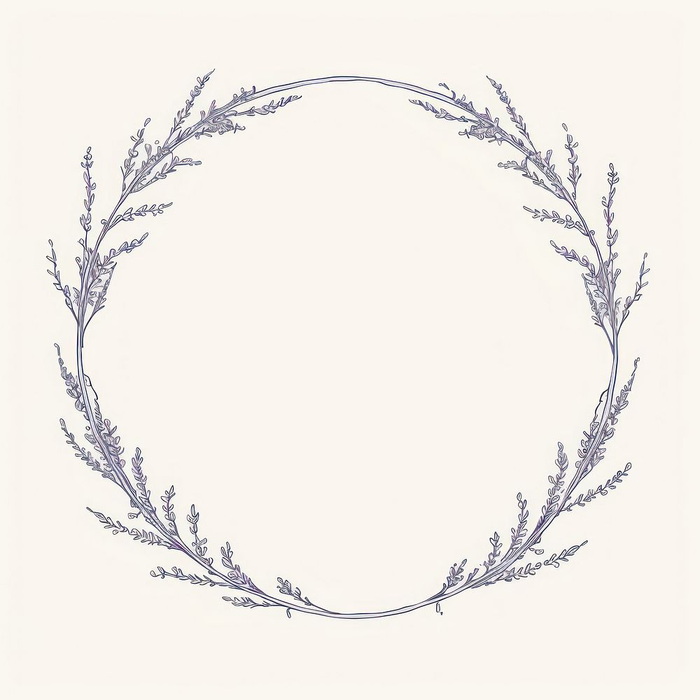 Lavender drawing circle sketch. AI generated Image by rawpixel.