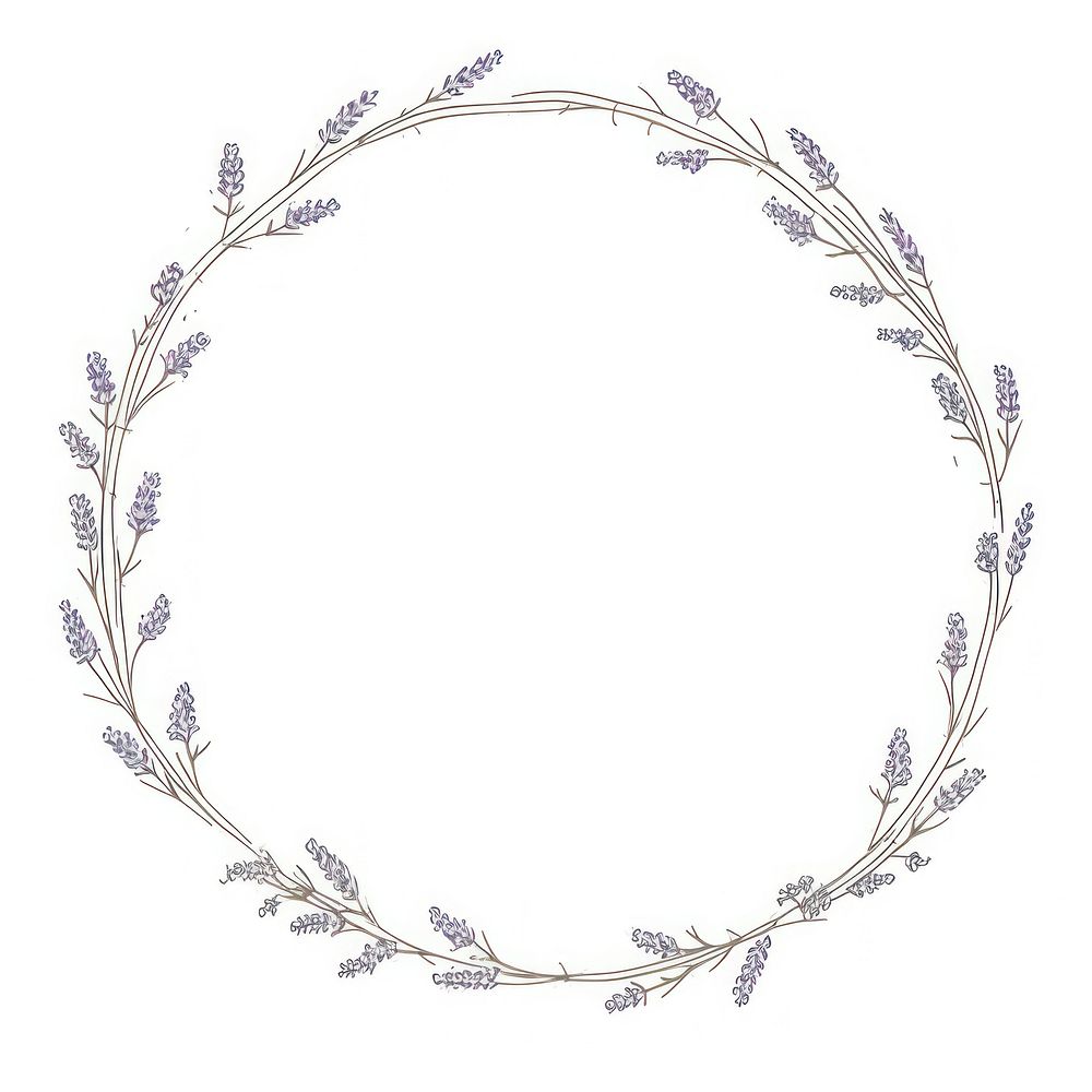 Lavender pattern flower circle. AI generated Image by rawpixel.