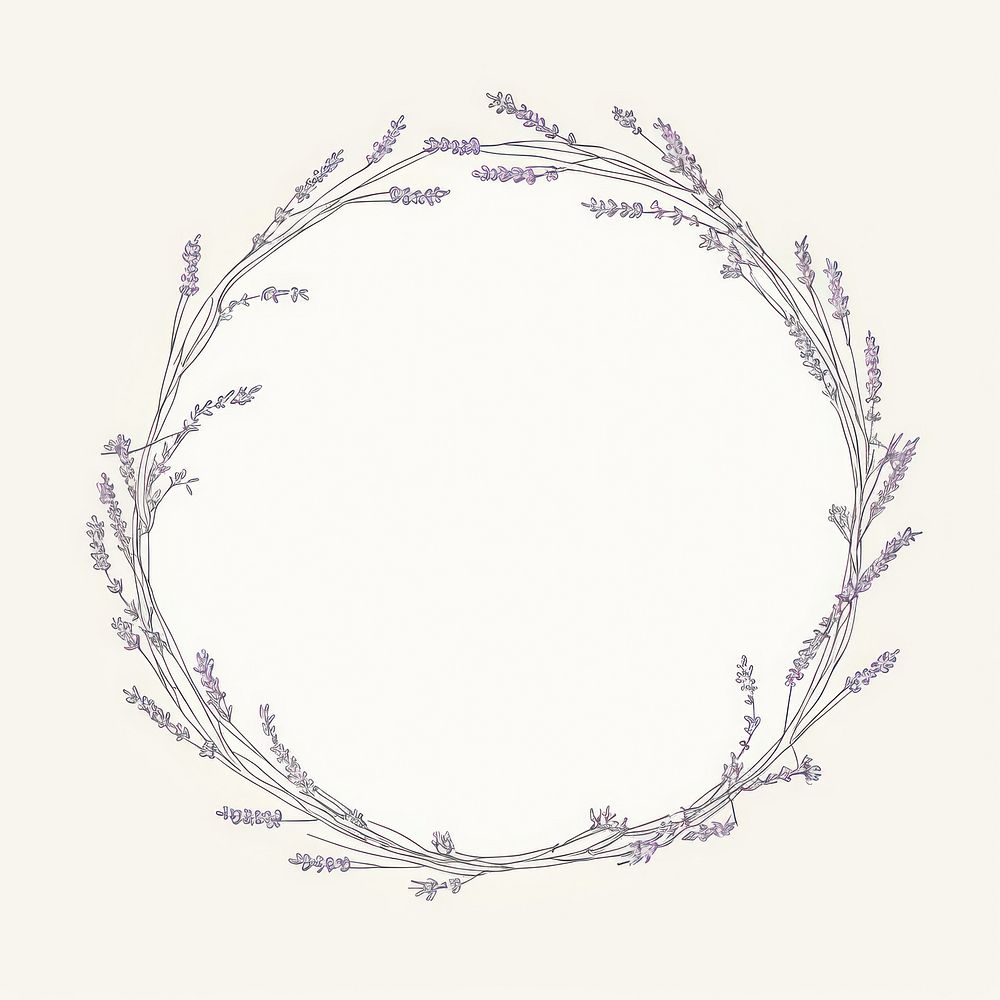 Lavender pattern circle flower. AI generated Image by rawpixel.