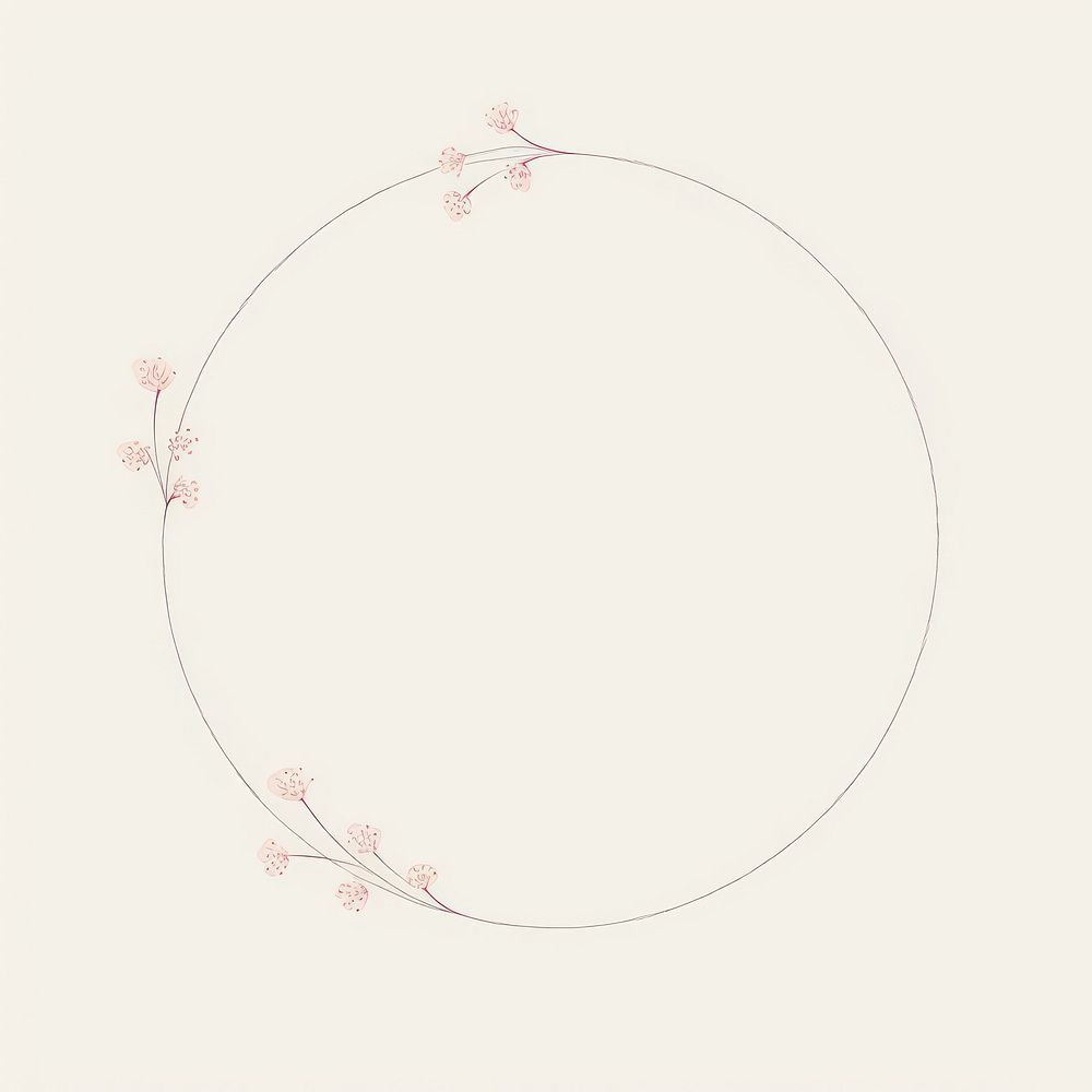 Sakura pattern circle plant. AI generated Image by rawpixel.